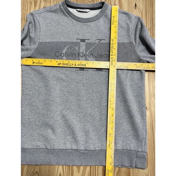 CALVIN KLEIN MENS GRAY FLEECE CREW NECK LONG SLEEVE SWEATSHIRT SIZE L - Picture 5 of 7